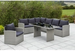 MERXX Gartenm&ouml;belset &raquo;Lanzarote&laquo;, 7 Sitzpl&auml;tze, Stahl/Kunststoffgeflecht,