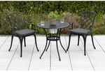 MERXX Gartenm&ouml;belset &raquo;Rhodos&laquo;, Metall, 3-teilig - grau