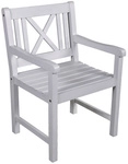 GARDEN PLEASURE Armstuhl &raquo;MALM&Ouml;&laquo;, BxH: 58 x 89 cm, Eukalyptusholz - weiss