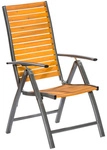 MERXX Klappsessel &raquo;Santorin&laquo;, Metall/Holz, BxHxT: 56 x 109 x 62 cm - grau
