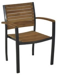 MERXX Gartensessel &raquo;Santorin&laquo;, Holz, BxHxT: 61 x 84 x 41,5 cm - braun
