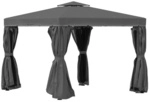 Outsunny Pavillon, BxHxT: 296 x 270 x 296 cm, Polyester - grau