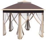 Outsunny Faltpavillon, BxHxT: 405 x 285 x 405 cm, Polyester - beige
