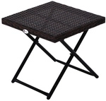 Outsunny Beistelltisch, BxHxT: 40 x 40 x 40 cm, braun, Gestell aus Metall