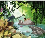 KOMAR Papiertapete &raquo;Swimming with Baloo&laquo;, Breite: 368 cm, inkl. Kleister - bunt