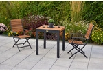 MERXX Gartenm&ouml;belset &raquo;Santorin&laquo;, Metall, 3-teilig - braun