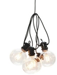 Konstsmide LED Globe-Lichterkette, 7 W, Kunststoff - schwarz