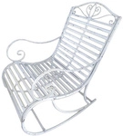 GARDEN PLEASURE Schaukelstuhl &raquo;Tambo&laquo;, BxTxH: 57 x 99,5 x 84 cm, Eisen - weiss