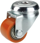 D&Ouml;RNER+HELMER Lenkrolle mit R&uuml;ckenloch, verzinkter Stahl - orange