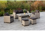 MERXX Gartenm&ouml;belset &raquo;Striano&laquo;, 5 Sitzpl&auml;tze, Stahl/Kunststoff, inkl. Auflagen -