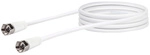 SCHWAIGER SAT-Anschlusskabel, 1,5 m, 75 Ohm, 90 db, Wei&szlig; - weiss