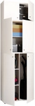 VCM Putzschrank &raquo;Lona&laquo;, BxHxL: 39 x 223 x 70 cm, Holzwerkstoff - weiss