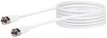 SCHWAIGER SAT-Anschlusskabel, 5 m, 75 Ohm, 90 db, Wei&szlig; - weiss