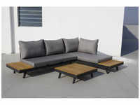 acamp® Loungeset »NAXOS«, 4 Sitzplätze, Polyester, inkl. Auflagen - grau