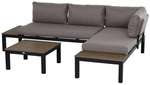 Outsunny Gartenm&ouml;belset, Metall, 3-teilig - grau