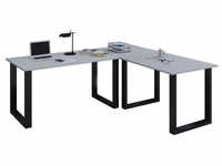 VCM Eck-Schreibtisch »Lona«, BxHxL: 50 x 76 x 130 cm - grau