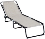 Outsunny Klappliege, BxHxL: 58 x 26 x 197, Mesh - beige