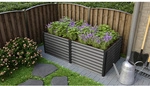 VITAVIA Hochbeet &raquo;Meta 630&laquo;, BxHxL: 96,2 x 63 x 187,7 cm, Zincalume&reg; - grau