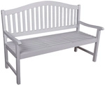 GARDEN PLEASURE Bank &raquo;SINGAPUR&laquo;, Eukalyptusholz, BxHxT: 62 x 104 x 150 cm - weiss
