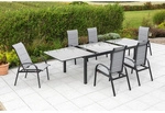 MERXX Gartenm&ouml;belset &raquo;Marini&laquo;, 6 Sitzpl&auml;tze, Aluminium/Textil - grau