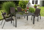 MERXX Gartenm&ouml;belset &raquo;Varese&laquo;, 4 Sitzpl&auml;tze, Aluminium/Kunststoff - braun