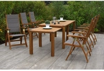 MERXX Gartenm&ouml;belset &raquo;Acapulco&laquo;, 6 Sitzpl&auml;tze, Akazienholz/Textil - grau