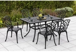 MERXX Gartenm&ouml;belset &raquo;Rhodos&laquo;, 6 Sitzpl&auml;tze, Aluminium - grau