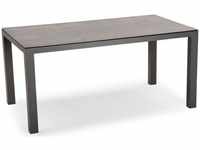 BEST Tisch "Houston ", BxHxT: 160 x 74,5 x 90 cm, Tischplatte: Keramik/Glas - grau
