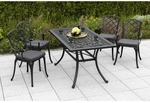 MERXX Gartenm&ouml;belset &raquo;Rhodos&laquo;, 4 Sitzpl&auml;tze, Aluminium, inkl. Auflagen - grau