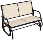 Outsunny Sitzbank, Schaukelfunktion, LxBxH: 120 x 70 x 88 cm - beige