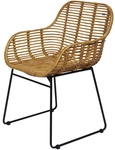 SIT Stuhl-Set &raquo;RATTAN&laquo;, BxHxT: 56 x 84 x 59 cm, rattan/metall - beige