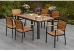 MERXX Gartenm&ouml;belset &raquo;Santorin&laquo;, 7-tlg., stapelbar/ausziehbar, Aluminium/Akazie -