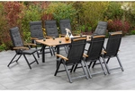MERXX Gartenm&ouml;belset &raquo;Tilos&laquo;, 8 Sitzpl&auml;tze, Aluminium/Akazienholz, inkl....