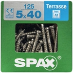 SPAX Terrassenschraube, 5 mm, Edelstahl rostfrei, 125 Stk., Terrasse A2 5x40 XXL -