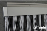 La Tenda T&uuml;rvorhang, BxH: 100 cm x 230 cm, schwarz-grau, Polyvinylchlorid/Aluminium