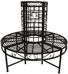 GARDEN PLEASURE Baumbank &raquo;Larissa&laquo;, Stahl, BxHxT: 121 x 112 x 44,5 cm - schwarz