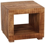 M&ouml;bilia Couchtisch, BxLxH: 50 x 50 x 45 cm, Massivholz - beige