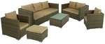 GARDEN PLEASURE Gartenm&ouml;bel &raquo;Murcia&laquo;, 7 Sitzpl&auml;tze, Stahl/Kunststoff/Polyester,