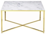 SalesFever Couchtisch, BxH: 80 x 45 cm, Metall/Glas - weiss