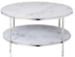 SalesFever Couchtisch, BxH: 80 x 45 cm, Metall/Glas - weiss