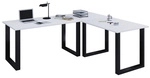 VCM Eck-Schreibtisch &raquo;Lona&laquo;, BxHxL: 50 x 76 x 130 cm - grau