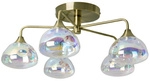N&Auml;VE LED-Deckenleuchte &raquo;VARNA&laquo;, &empty;xH: 50 x 4,5 cm, Metall/Glas - goldfarben