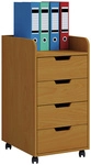 VCM Rollcontainer &raquo;Konal&laquo;, BxH: 40 x 74 cm, Holzwerkstoff - braun