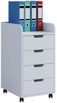 VCM Rollcontainer &raquo;Konal&laquo;, BxHxL: 50 x 74 x 40 cm, Holzwerkstoff - weiss