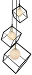 N&Auml;VE Pendelleuchte &raquo;Cadre&laquo;, BxHxL: 40 x 150 x 40 cm, Metall/Glas - schwarz