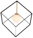 N&Auml;VE Pendelleuchte &raquo;Cadre&laquo;, BxHxL: 30 x 123 x 30 cm, Metall/Glas - schwarz
