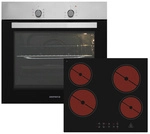 RESPEKTA Backofen-Set, 56 l, Metall/kunststoff, schwarz