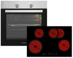RESPEKTA Backofen-Set, 56 l, Metall/kunststoff, schwarz