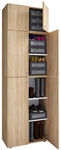 VCM Schuhschrank &raquo;Lona&laquo;, BxHxL: 39 x 223 x 70 cm, Holzwerkstoff - braun