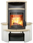HARK Kaminofen &raquo;Avenso GT ECOplus&laquo;, creme, Stahl/Keramik, 8 kW, Dauerbrand